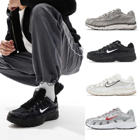 Nike 耐吉 休閒鞋 P-6000 男鞋 大童鞋 灰 黑 白 復古 Y2K 運動鞋 單一價