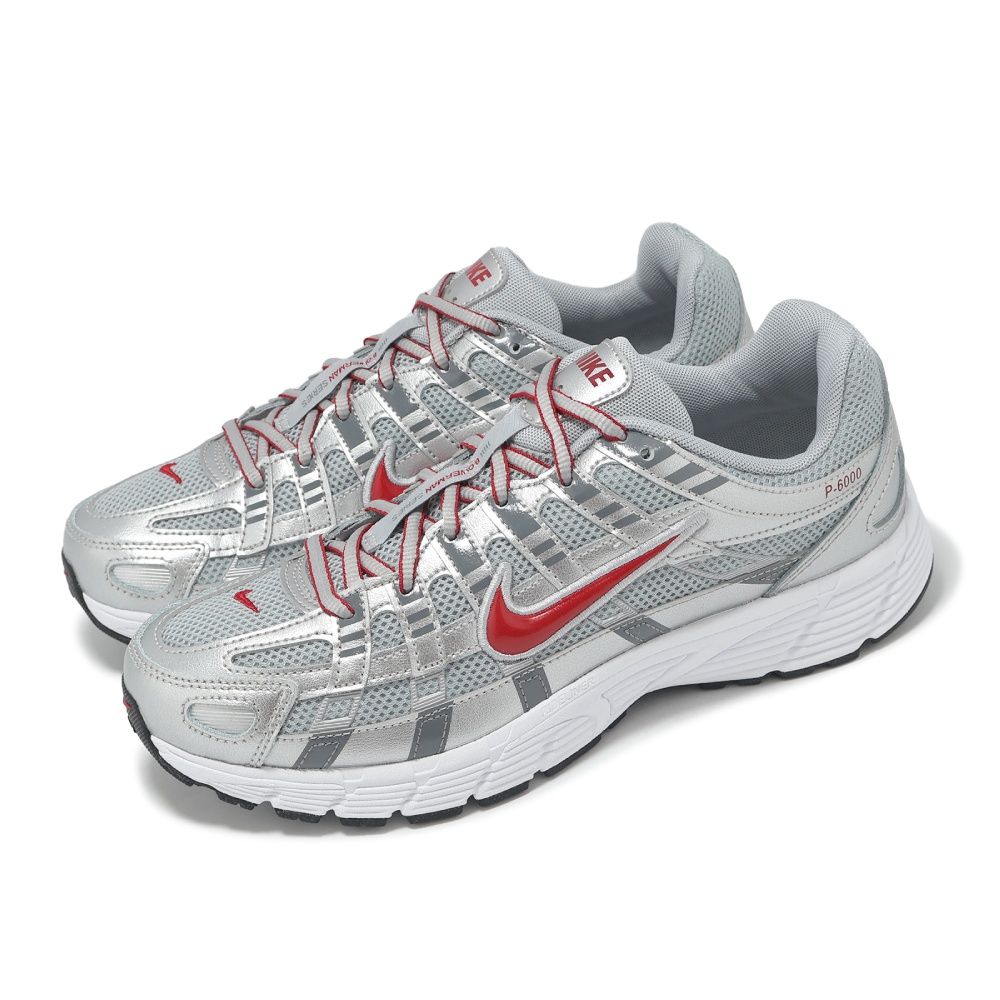 NIKE 耐吉 休閒鞋 P-6000 男鞋 大童鞋 灰 黑 白 復古 Y2K 運動鞋 單一價