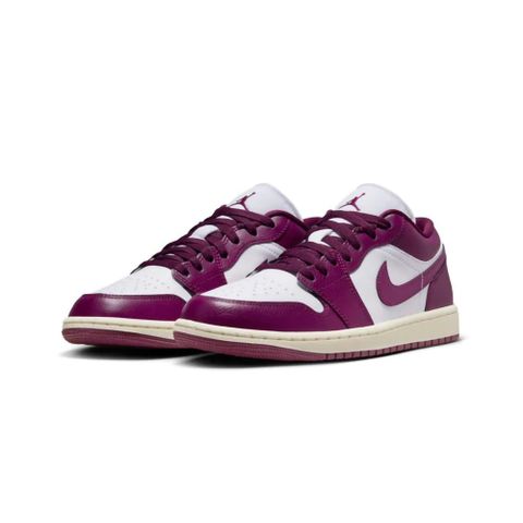 NIKE 耐吉 休閒鞋 女鞋 Wmns Air Jordan 1 Low 紫 白 Fireberry AJ1(DC0774-161)