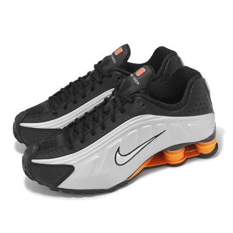 NIKE 耐吉 休閒鞋 Shox R4 男鞋 黑 銀 橘 彈簧鞋 復古 緩震 HQ1988-003