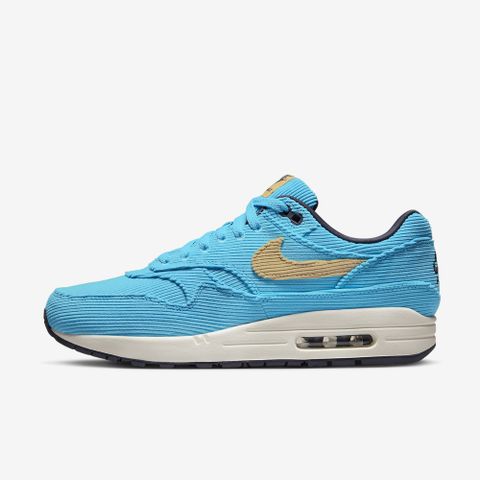 NIKE 耐吉 休閒鞋 男鞋 Air Max 1 PRM Corduroy 藍 卡其勾 燈芯絨(FB8915-400)