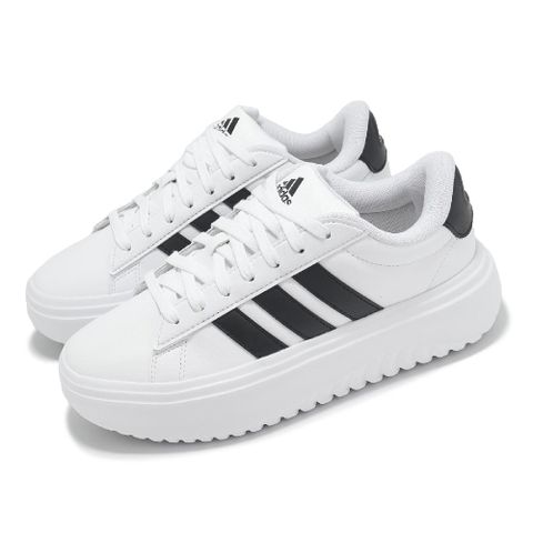 adidas 愛迪達 休閒鞋 Grand Court Platform 女鞋 白 黑 厚底 小白鞋 愛迪達 IE1092