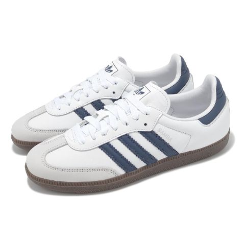 adidas 愛迪達 休閒鞋 Samba OG W 女鞋 白 深藍 復古 德訓鞋 愛迪達 JH5688