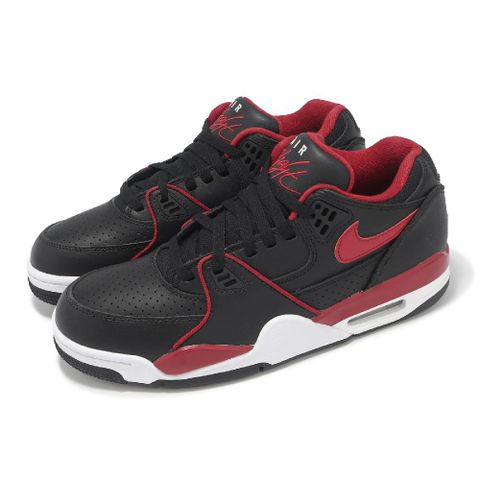 NIKE 耐吉 休閒鞋 Air Flight 89 Low 男鞋 黑 紅 復古 低筒 FZ3045-001