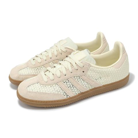 adidas 愛迪達 休閒鞋 Samba OG W 女鞋 德訓鞋 簍空 編織 米白 愛迪達 KK3528