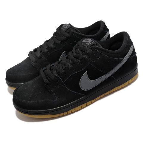滑板鞋 SB Dunk Low Pro 男鞋 黑 灰 氣墊 麂皮 厚鞋舌 膠底 情侶穿搭  BQ6817-010