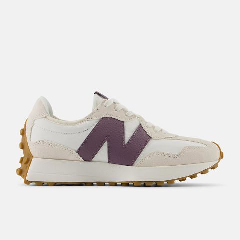 New Balance 327系列 休閒鞋 女 米白色 紫_WS327FTC-B