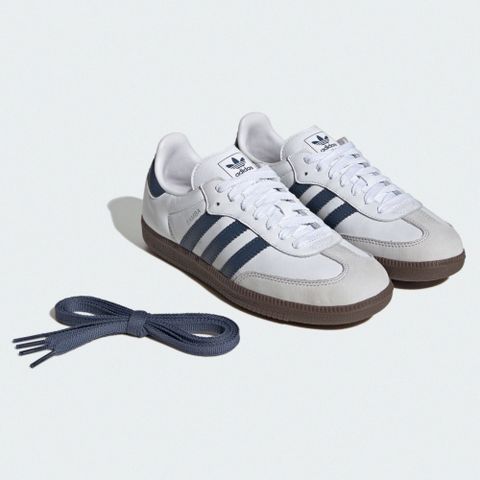 adidas 愛迪達 SAMBA OG W 女鞋 休閒鞋 白色 深藍_JH5688