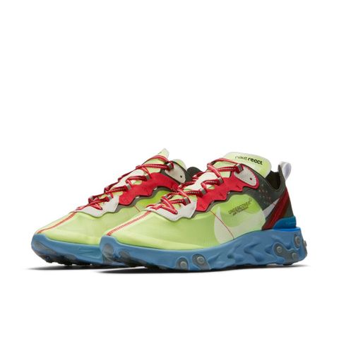 Undercover x Nike React Element 87 螢光藍綠 聯名款 半透明 休閒鞋 運動鞋 男鞋 BQ2718-700