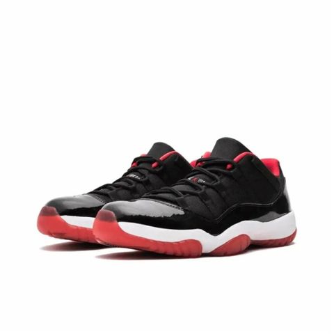 NIKE 耐吉 Nike Air Jordan 11 Retro Low Bred 黑紅 亮面 低筒 休閒鞋 男鞋 528895-012
