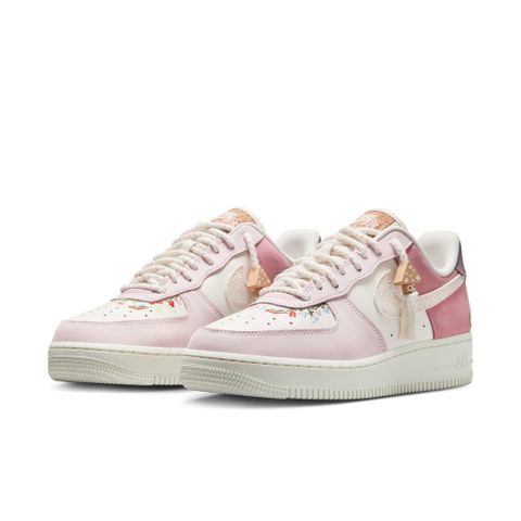 【NIKE】WMNS AIR FORCE 1 07 LX 女鞋 休閒鞋 白 粉 蘑菇 AF1-IB8874111