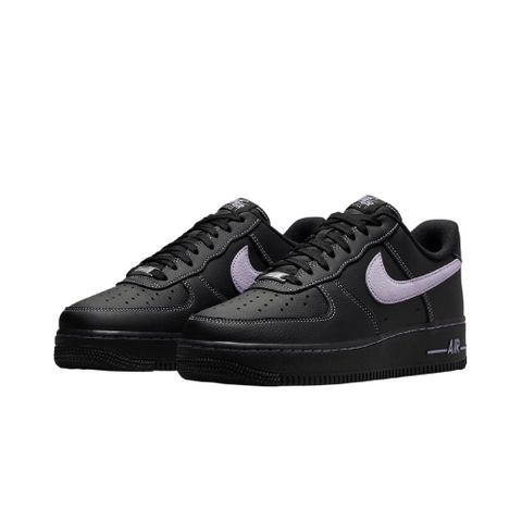【NIKE】AIR FORCE 1 07 LV8 男鞋 休閒鞋 黑色 紫 AF1-HQ2037001