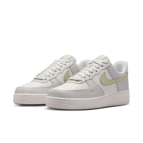 【NIKE】W AIR FORCE 1 07 女鞋 休閒鞋 白 灰 綠 AF1-IB3881001