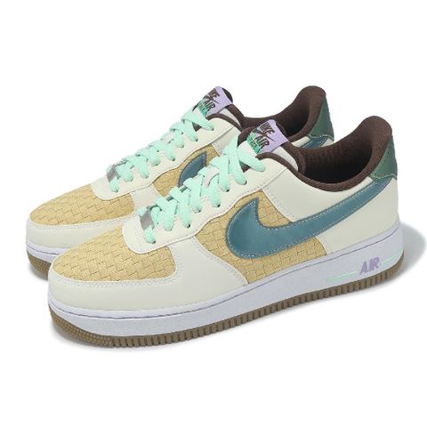 休閒鞋 Air Force 1 Low Retro 男鞋 復活節 米白 棕 編織 反光 IB5722-100