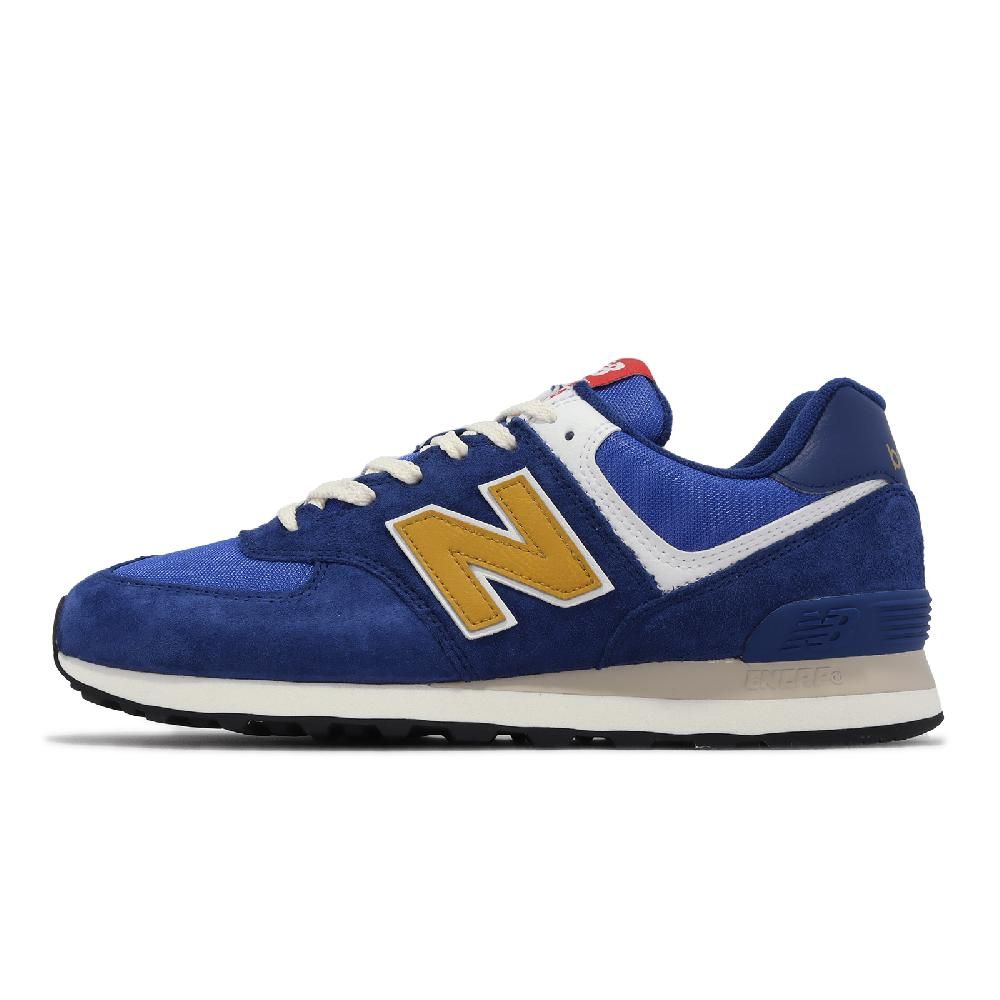 New Balance 紐巴倫 休閒鞋 574 男鞋 藍 黃 麂皮 經典 復古 運動鞋 NB U574HBG-D