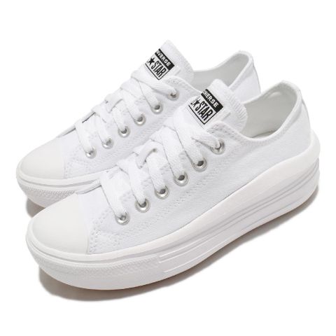 帆布鞋 Chuck Taylor All Star Move 女鞋 白 全白 基本款 厚底 休閒鞋 570257C