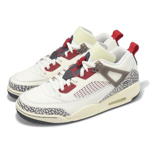 休閒鞋 Jordan Spizike Low 男鞋 米白 紅 復古 爆裂紋 低筒 FQ1759-116