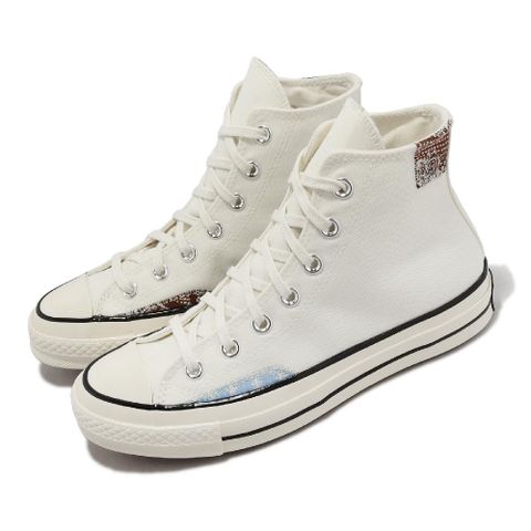 帆布鞋 Chuck 70 HI 男鞋 女鞋 米白 水藍 1970 高筒 復古 奶油底 黑標 A04500C