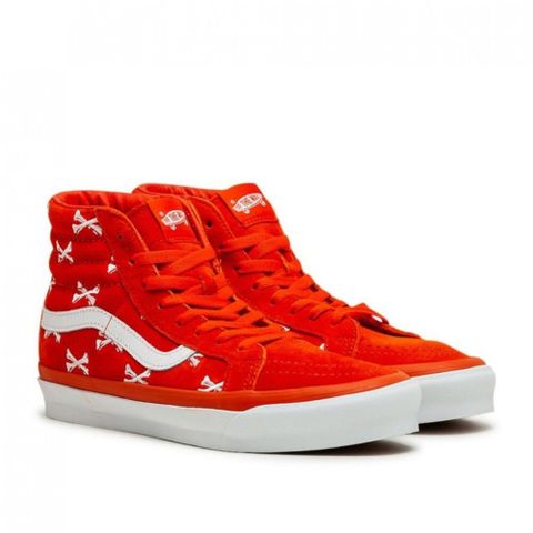 Wtaps x Vans Sk8-Hi Bones Orange 高筒 橘骨頭白 聯名款	休閒鞋 男鞋 VN0A4BVB20Q