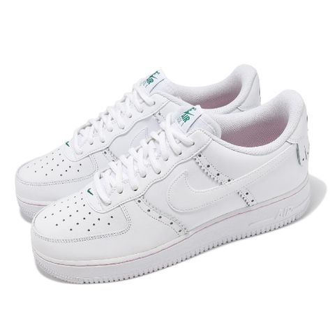 休閒鞋 Air Force 1 07 LV8 男鞋 白 綠 流蘇 巴洛克 雕花 AF1 HF1937-100