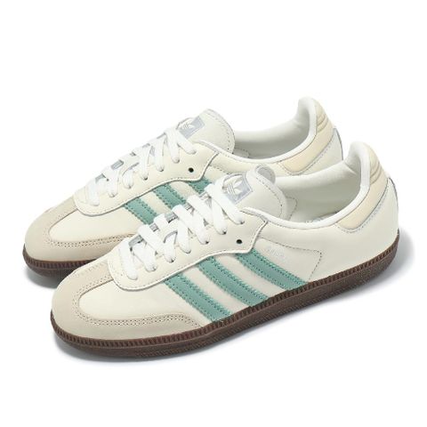 德訓鞋 Samba OG W 女鞋 米白 綠 復古 休閒鞋 IH2752
