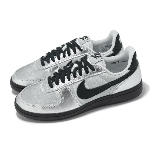 休閒鞋 Wmns Field General 女鞋 銀 黑 復古 皮革 HQ7397-001