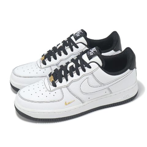 休閒鞋 Wmns Air Force 1 07 Mini Jewel 女鞋 白 黑 金勾 AF1 IB6543-101