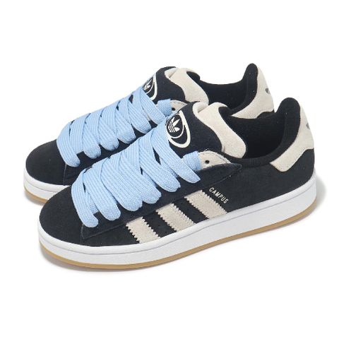 休閒鞋 Campus 00S Double W 女鞋 黑 米 雙層鞋舌 復古 麂皮 膠底 愛迪達 JQ5747