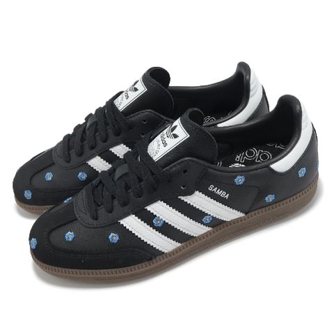 德訓鞋 Samba OG W 女鞋 黑 白 小花 休閒鞋 復古 IF4397