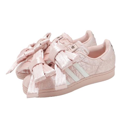 x Caroline Hu Superstar W 女鞋 聯名休閒鞋 粉紅 大蝴蝶結 緞面 愛迪達 JQ8737