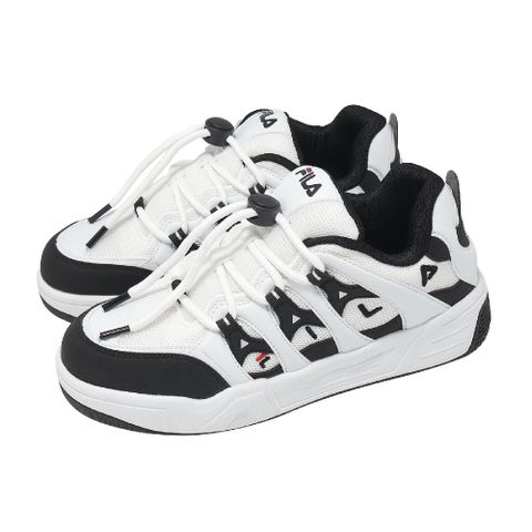 休閒鞋 Salute 男鞋 白 黑 抽繩 拼接 斐樂 運動鞋 1C936Z101