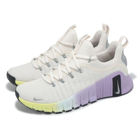NIKE 耐吉 訓練鞋 Wmns Free Metcon 6 SE 女鞋 米白 紫 健身 支撐 運動鞋 HJ6214-001