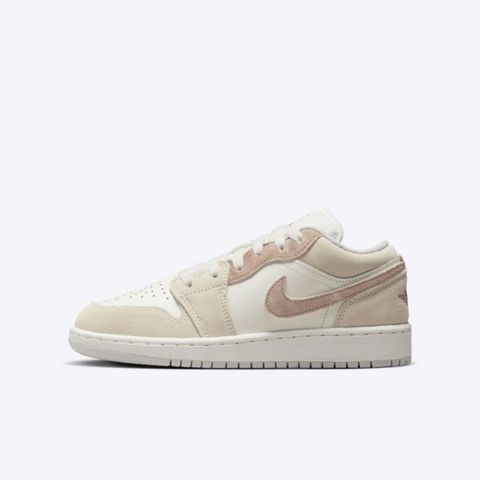 NIKE 耐吉 Nike Air Jordan 1 Low SE GS HF1863-200 大童 休閒鞋 喬丹 低筒 麂皮 米咖