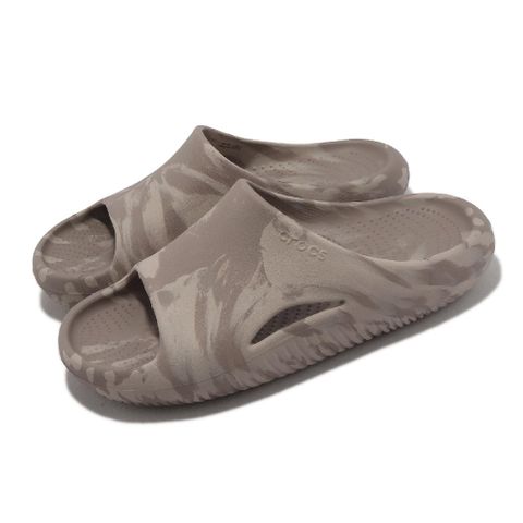 Crocs 拖鞋 Mellow Marbled Slide 男鞋 棕色 蘑菇色 大理石紋 麵包涼拖鞋 卡駱馳 2085792V8