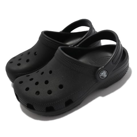 Crocs 童鞋 Classic Clog K 中童 黑 全黑 小朋友 洞洞鞋 4-7歲 親子鞋 卡駱馳 206991001