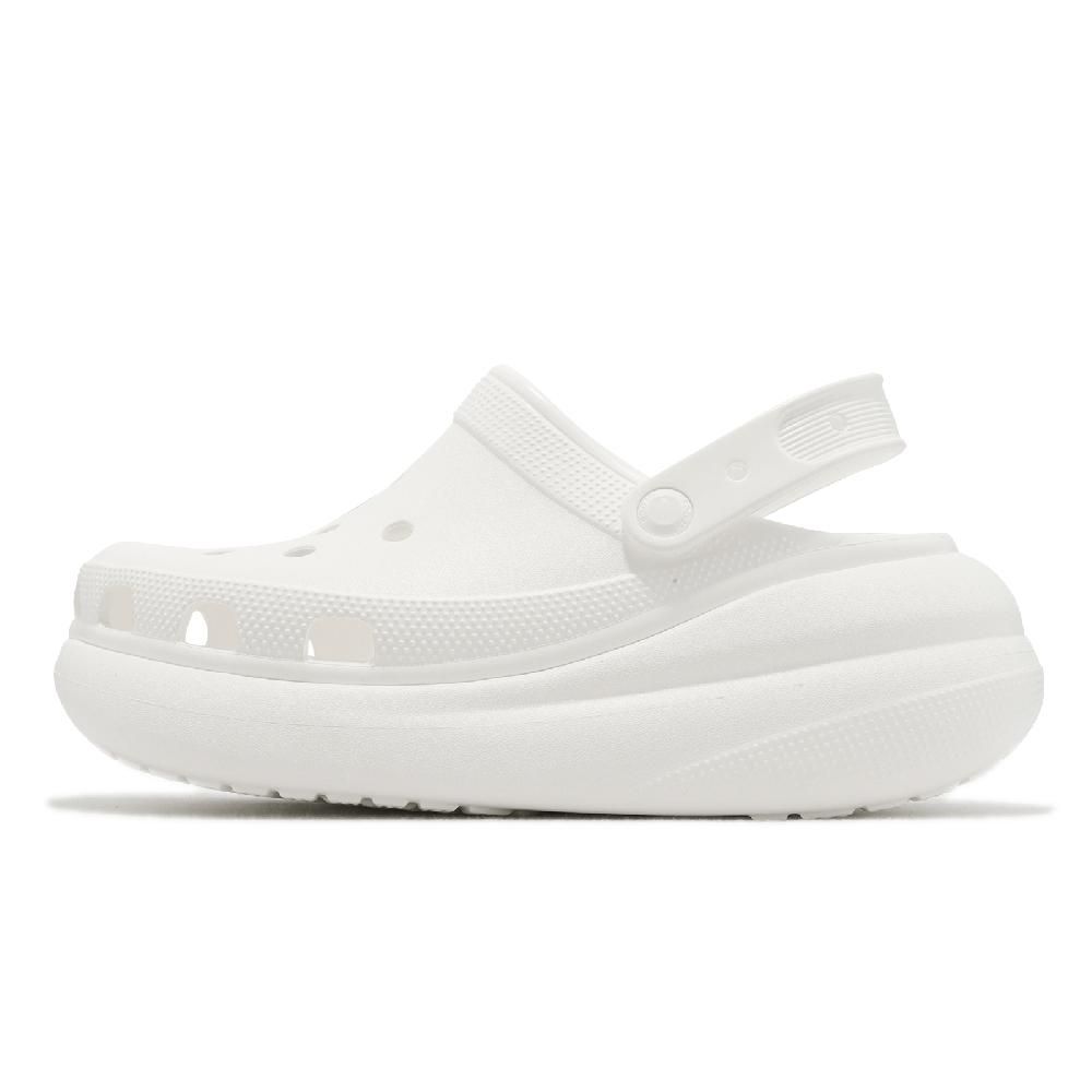 Crocs 卡駱馳   洞洞鞋 Classic Crush Clog 男鞋 女鞋 白 全白 經典泡芙 布希鞋 超厚底 207521100