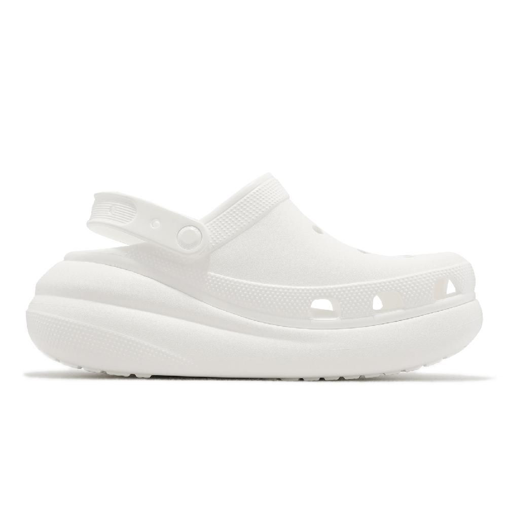 Crocs 卡駱馳   洞洞鞋 Classic Crush Clog 男鞋 女鞋 白 全白 經典泡芙 布希鞋 超厚底 207521100