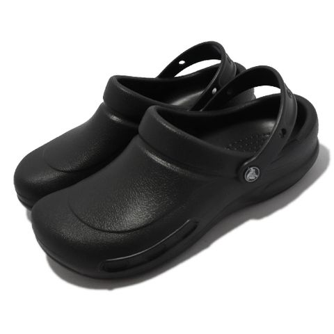 Crocs 卡駱馳 廚師鞋 Bistro 男鞋 黑 防滑 速乾 涼拖鞋 工作鞋 10075001