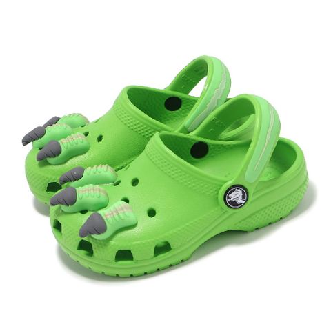 Crocs 卡駱馳 洞洞鞋 Classic I Am Dinosaur Clog T 小童 橡皮尼綠色 經典恐龍小克駱格 2097003WA