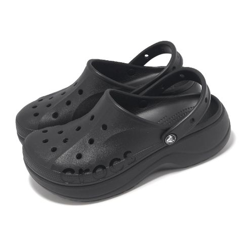 Crocs 卡駱馳 洞洞鞋 Baya Platform Clog 女鞋 黑 貝雅雲彩克駱格 厚底 增高 208186001