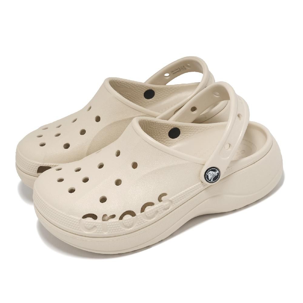 Crocs 卡駱馳   洞洞鞋 Baya Platform Clog 女鞋 冬日白 貝雅雲彩克駱格 厚底 增高 20818611S