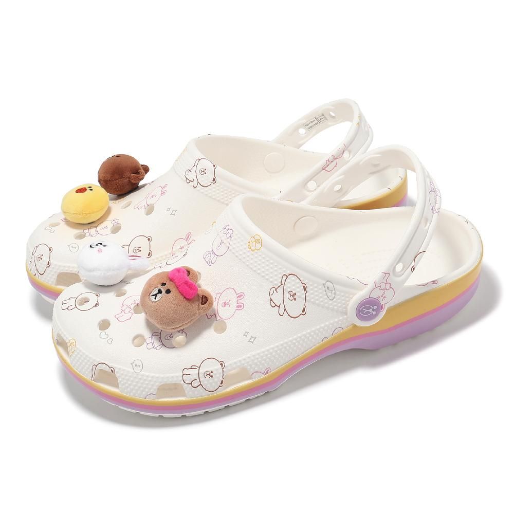 Crocs 卡駱馳   x Line Friends 洞洞鞋 Classic Clog 男鞋 女鞋 米黃 紫 聯名 209480100