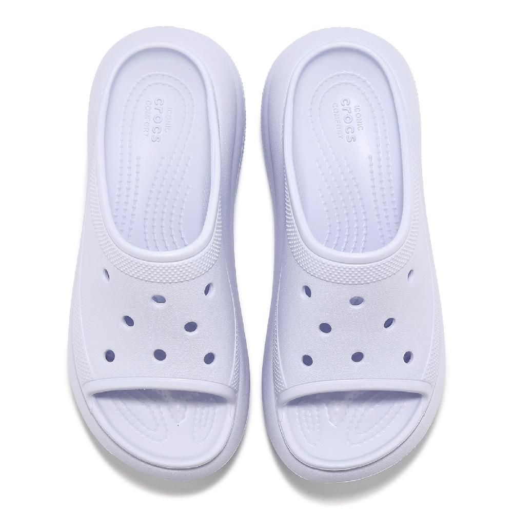 Crocs 卡駱馳   洞洞鞋 Crush Slide 男鞋 女鞋 夢境藍 經典泡芙厚底 涼拖鞋 拖鞋 2087315AF