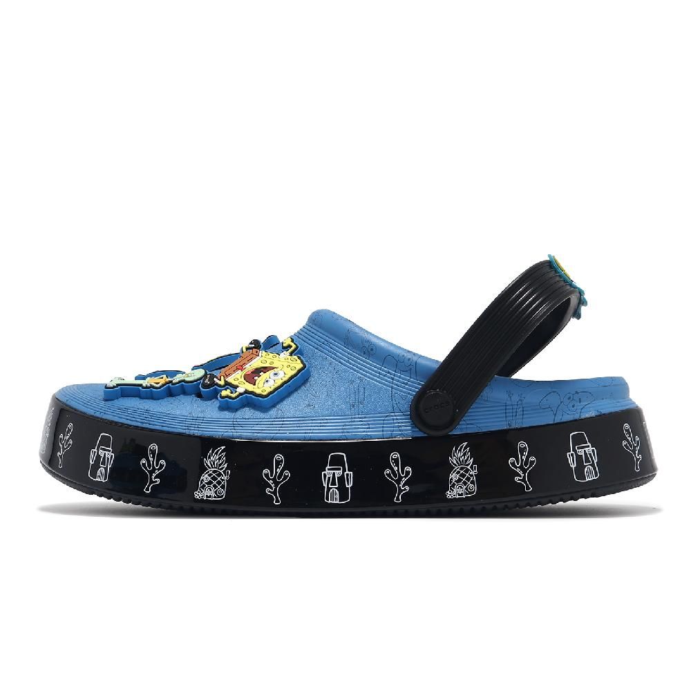 Crocs 卡駱馳   x Spongebob 洞洞鞋 Multi Off Court Clog 男女鞋 藍黑 海綿寶寶聯名 209825001