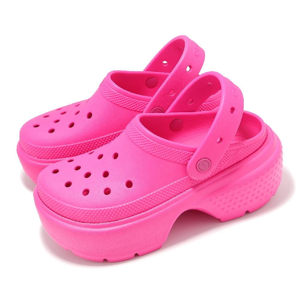 Crocs 卡駱馳   洞洞鞋 Stomp Clog 男鞋 女鞋 熱辣粉 雪屋克駱格 厚底 增高 2093476TW