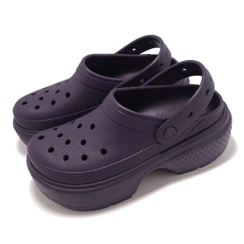 Crocs 卡駱馳 洞洞鞋 Stomp Clog 男鞋 女鞋 深鳶尾花 雪屋克駱格 厚底 休閒鞋 2093475AS