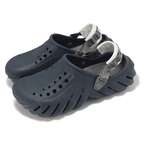 Crocs 卡駱馳 洞洞鞋 Echo Clog 男鞋 女鞋 暗藍色 波波克駱格 休閒鞋 涼拖鞋 20793748I