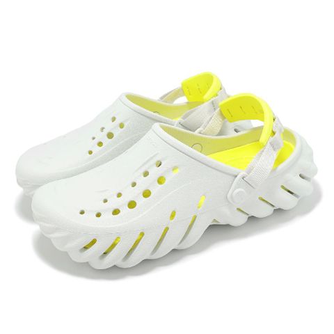 Crocs 卡駱馳 Crocs 卡駱馳 洞洞鞋 Echo Clog 男女鞋 月光灰 波波克駱格 涼拖鞋 休閒鞋 2079371NK