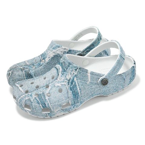 Crocs 卡駱馳 Crocs 卡駱馳 洞洞鞋 Classic Denim Clog 男鞋 女鞋 淺單寧 經典單寧克駱格 休閒鞋 2104024MH