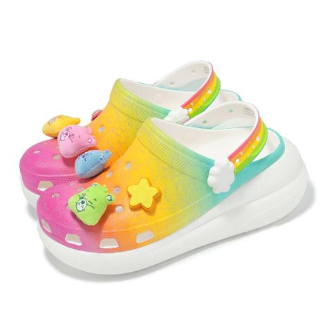 Crocs 卡駱馳 Crocs 卡駱馳 x Care Bears Crush Clog 洞洞鞋 愛心小熊 泡芙克駱格 厚底 彩虹 210103100